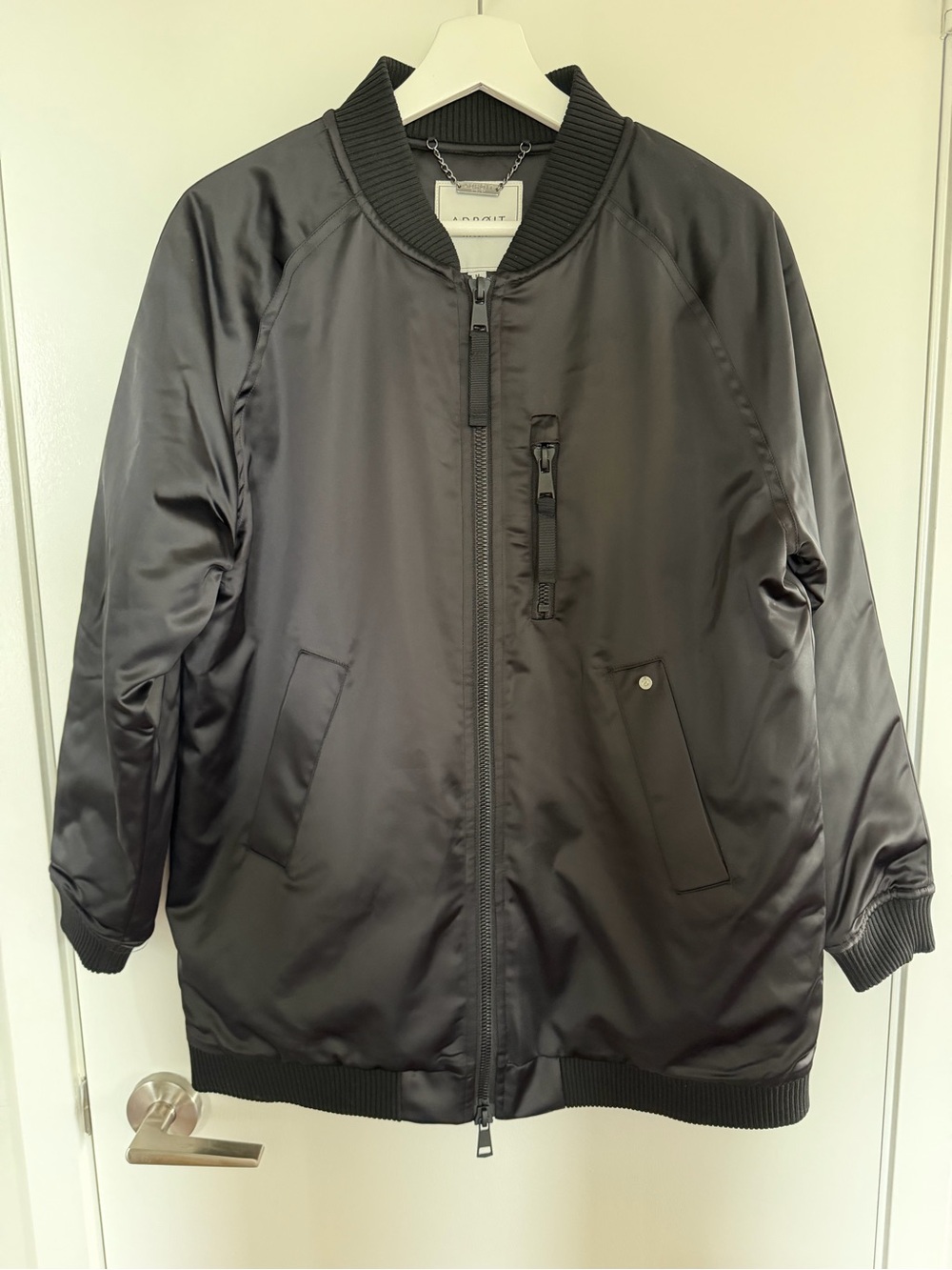 Adroit | Satin Mid length Bomber